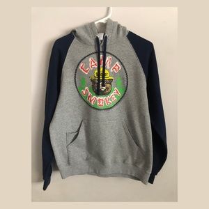 Camp Smokey The Bear Pull Over Raglan Hoodie With Pocket